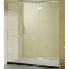 Large Vintage Shower Door with Top Frame Hinge Shower Door